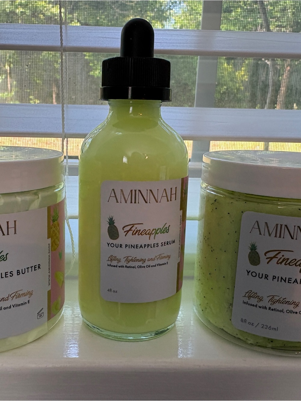 Aminnah Fineapples Pineapple Bundle - Serum, Scrub and Body Butter